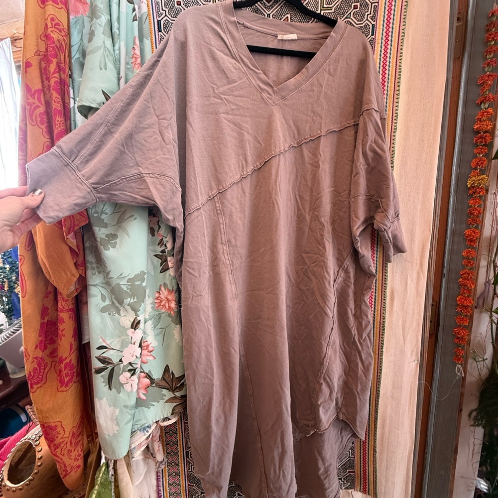 Free People Taupe Knit Top